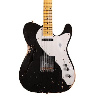 Fender Custom Shop '50s Thinline Telecaster Double-Bound Electric Guitar in Texas Tea Heavy Relic